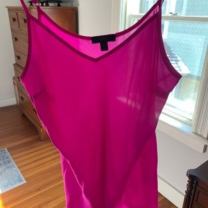 Pink J Crew Silk Tank